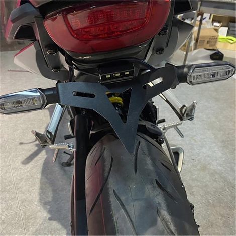 Support de plaque d'immatriculation arrière court pour moto--- (1/5)