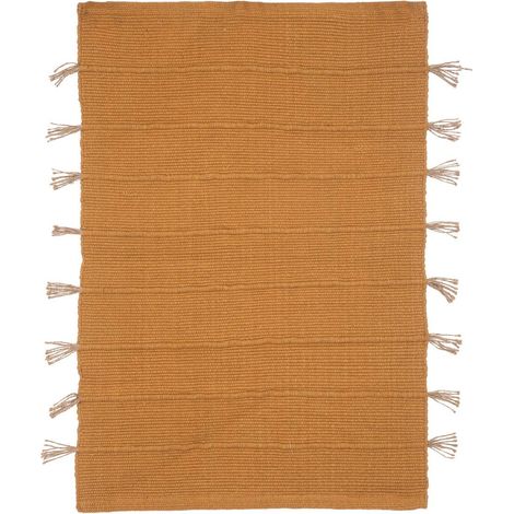 Tappeto tula in cotone con pompon in juta 60x90cm - Atmosphera créateur d'intérieur (1/5)