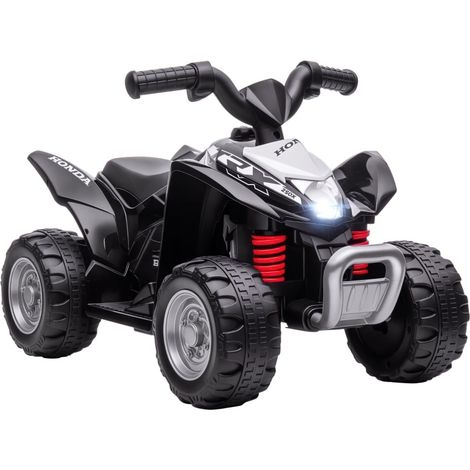 Quad électrique enfant avec LED, 2,8 km/h, pour 1,5-3 ans, noir, 65,5 x 38,5 x 43,5 cm (1/5)