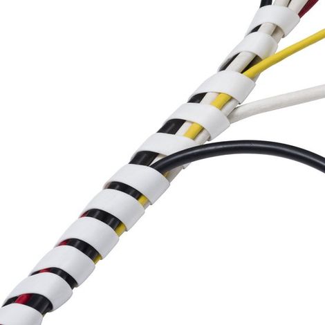 Brida de cable en espiral - Solución práctica para la gestión de cables - 2,5 metros - Negra (1/5)