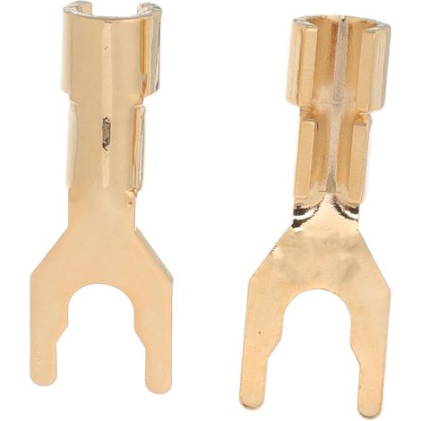 eur de Fiches Bananes pour Haut-parleur Plaqué Or en Métal, 2 Pièces Amplificateur Audio et Matériel Sonore Pro, Usage Home Cinéma et Studio D’enregistrement, Connexion Y (1/5)