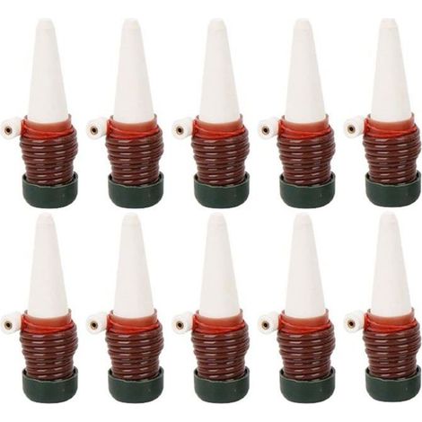 Lot de 10 piquets d'arrosage automatique en céramique pour plantes d'intérieur – irrigation précise (1/5)