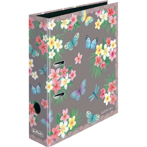 Carpeta Herlitz A4/80 mm con diseño de mariposas femeninas. Número de archivo máximo: 50044061