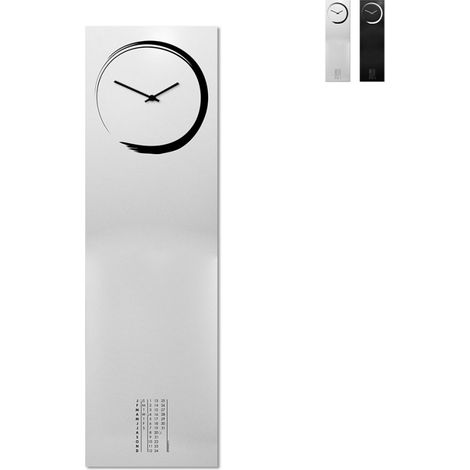 Orologio da parete verticale lavagna magnetica calendario design S-Enso - Bianco