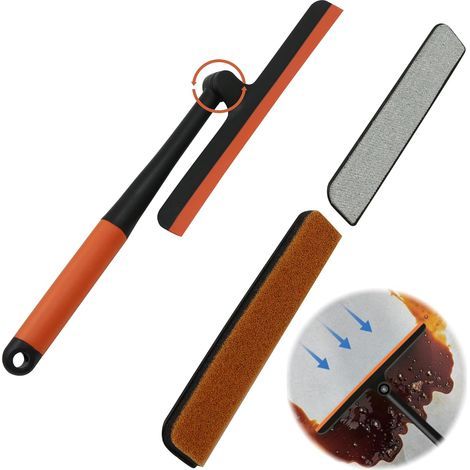 Raclette Vitres Nettoyage Fenêtre, Kit de Nettoyage de Fenêtres Nettoyant pour Cadres de Fenêtres et Combi 3 en 1 (1/5)