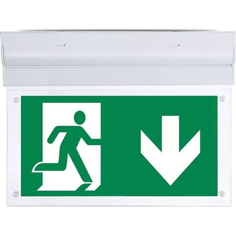 Kit Emergenza Da Parete Muro Soffitto Orientabile 90 Gradi Modalita SA e SE Led Samsung 2W 3 Ore Autonomia Indicatore Uscita Emergenza SKU-836 (1/3)