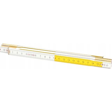MEDIDA DE MADERA 1M BLANCO-AMARILLO XL (1/3)