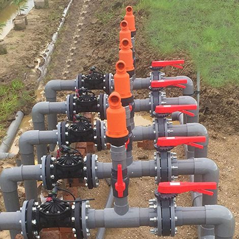 Entlüftungsventil für landwirtschaftliche Bewässerung [Manometer] EVA0163 1" Robustes Kunststoff - Wirtschaftliche und schnelle Installation (1/5)