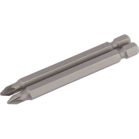 Draper No.1 1/4" Hex PZ Type Insert Bit Set, 75mm Length, Pack of 2 (1/5)