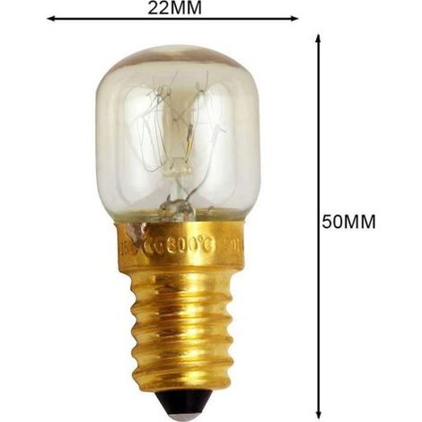 Ampoule pour four - - 15W 240V - Culot E14 - Résiste 300°C - Lot de 10 (1/5)