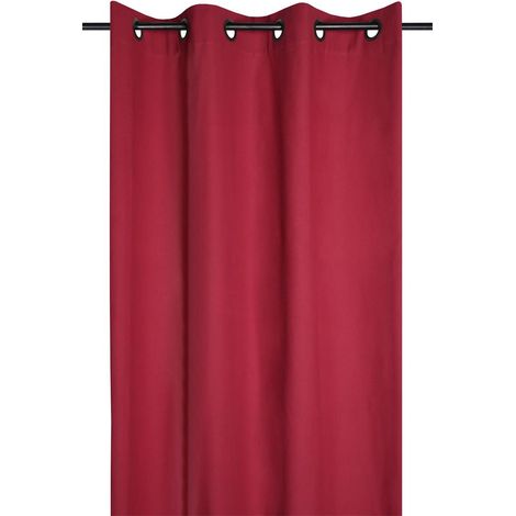 Un panneau de Rideau tamisant à oeillets - Rouge (1/3)