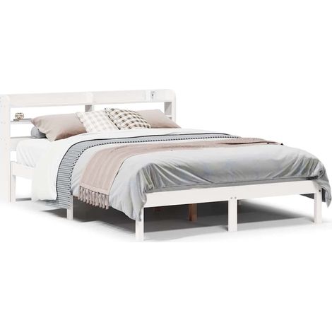 Maison Exclusive - Letto senza Materasso Bianco 135x190 cm Legno Massello di Pino