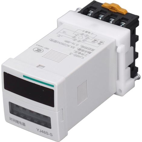 Relais temporisé 8 broches, 1 jeu, contrôleur cyclique, relais temporisé programmable 0,1 s – 99 h, 250 V CA, capacité de contact 5 A, 12 V CC (1/5)