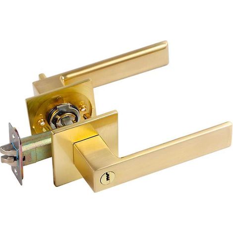 poigne De Porte Avec Pne Dormant  Cylindre Unique, Pne Dormant En Laiton Satin, Ensemble De Serrure  Pne Dormant Rversible Serrure De Porte De Cha