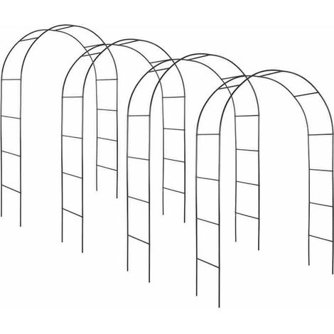 Lot de 4 Arches de jardin en acier résistant classique (1/5)