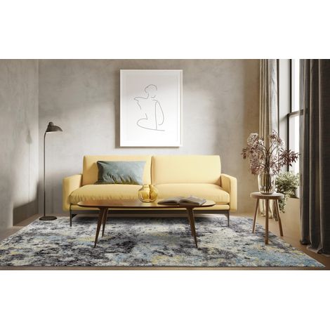 Nova Abstract NV32 Rug Living Room Bedroom Modern Soft Distressed Blue Multi Coloured Rug in X-Large 200x290 cm (6'7"x9'6") (1/4)