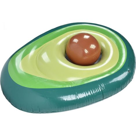 Bouée gonflable en PVC en forme d'avocat pour piscine, matelas de plage, jouet de fête avec balle (1/5)
