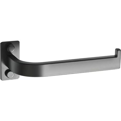Porte Rouleau Papier Toilette, Longueur 18 CM, Papier Toilette Mural pour Salle de Bain/Cuisine, Derouleur Papier Toilette Murale en Acier Inoxydable SUS 304, Durable et Pratique, Noir (1/5)