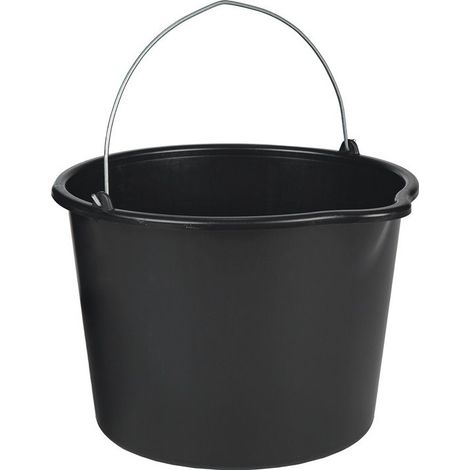Cubo de construcción 20l con boquilla PE negro