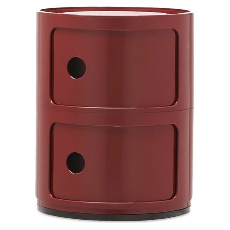 Componibile a 2 elementi in ABS a base tonda Bordeaux Kartell 04966BO (1/2)