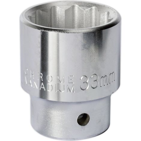 Sealey 33mm 3/4""Sq Drive Standard WallDrive Socket 12pt Chrome S34/33