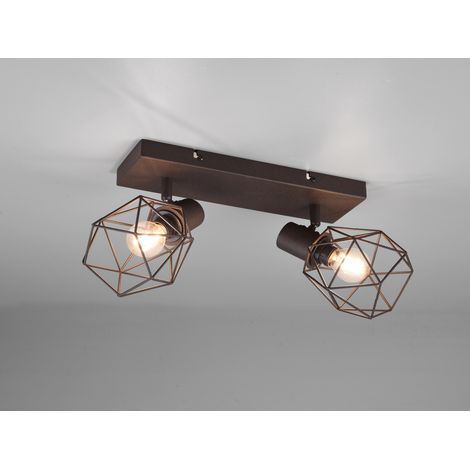 Industrial Deckenstrahler NARDA 2-flammig E14 in Rost-Optik, Breite 30cm (1/5)