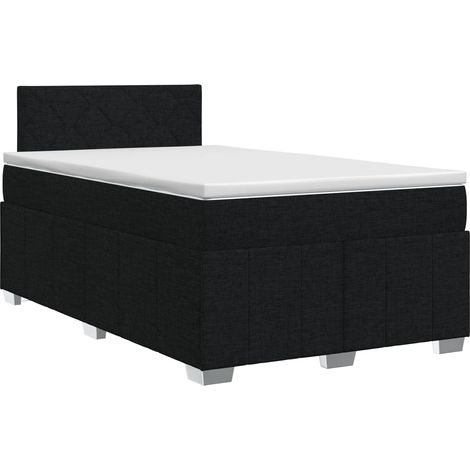 Maison Exclusive - Letto box spring con materasso Nero 120 x 200 cm Tessuto (1/5)
