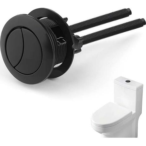 1 Bouton De Chasse D'eau Noir, 38 Mm, Hôtel(Fits 57mm-66mm Hole) (1/5)