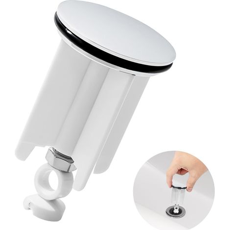 Bouchon Lavabo,Bouchon Evier Salle de Bain 40mm,Bouchon Lavabo Universel Blanc,Bouchon de Lavabo Réglable,Bouchon Baignoire,pour Lavabo,Bidet(Blanc)