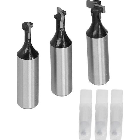 Schlüsselloch-Fräser-Set, T-Nut-Fräser, 5/16, 3/8, 1/2 Zoll Klingendurchmesser, 1/2 Zoll Schaft