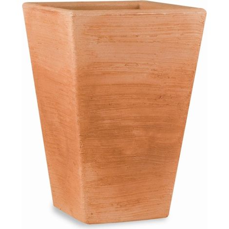 Vaso quadrato in resina Giglio 50 cm. Anticato