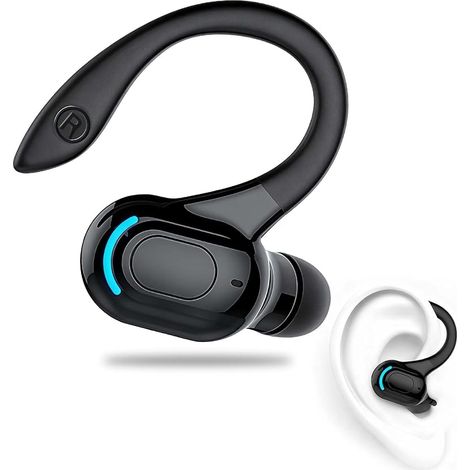 Kabelloses Bluetooth-Headset V5.2 360° Over-Ear Mono-Kopfhörer mit integriertem Mikrofon für Bluetooth-Freisprechanrufe, für iPhone, Android und PC (1/5)