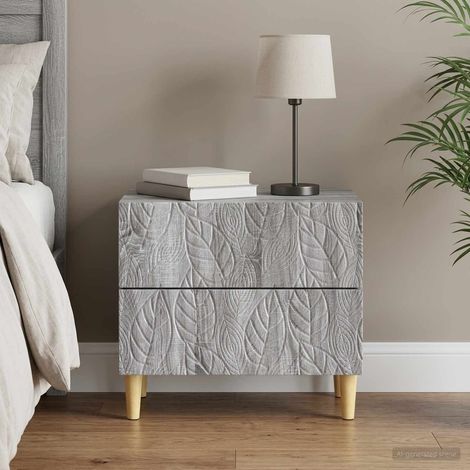 vidaXL Mesita de Noche Sonoma gris 62 x 34,5 x 48 cm (1/5)