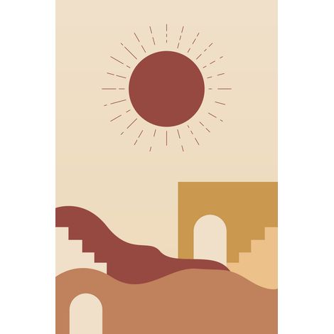 Papier peint panoramique - Paysage Boho - 170 cm x 255 cm (1/2)