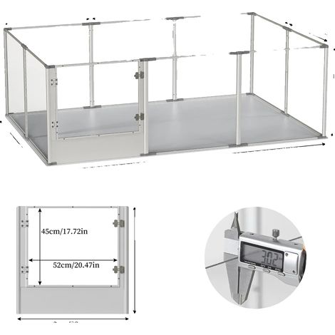 Parque para perros, fácil montaje, diseño resistente, 10 paneles. (1/2)