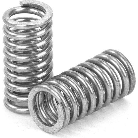 20 Pièces - Ressort De Compression - Acier Inoxydable - Haute Résistance Et Élasticité - Pour Mécanique Et Électronique - Couleur Acier - 0,75x5x10mm (1/5)