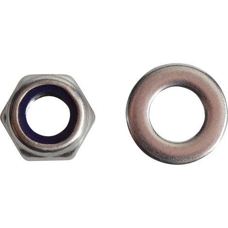 Nyloc Nuts & Washers A2 Stainless Steel M8 Forge Pack 12 (1/2)