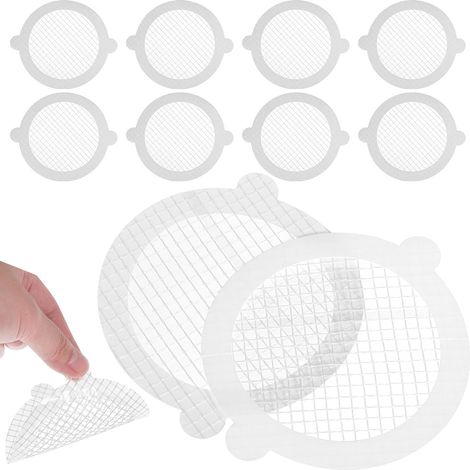 (30 Stück Lot de Filtres Jetables pour Évier et Autocollants Anti-cheveux Maille Protection Drain Rond Ø11mm pour Salle de Bain et Cuisine (1/5)