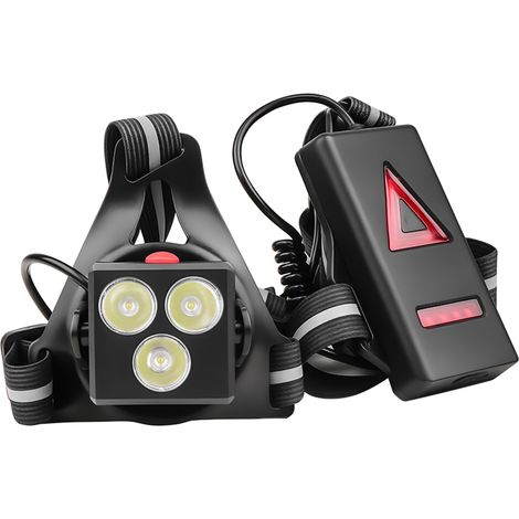 Luce Torcia Frontale LED 500LM Ricaricabile USB-C, Impermeabile IPX4 con Luce Rossa Posteriore e Fascia Riflettente – Design Ergonomico in ABS – Ideale per Corsa Notturna e Ciclismo (1/4)
