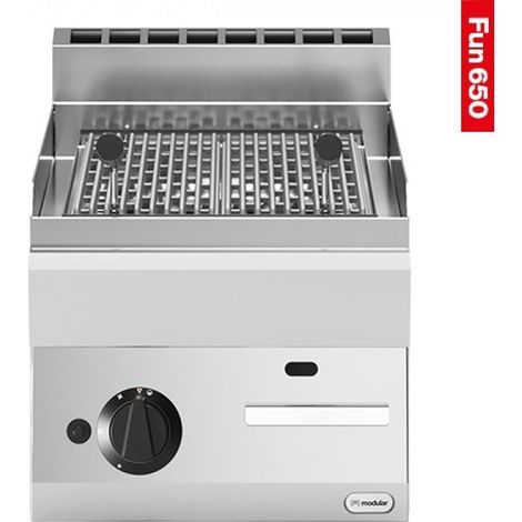 Grill pierre de lave 1 zone - Grille en fonte - Gaz naturel - Fun 650 - Modular