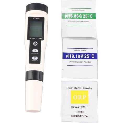 Testeur d'Eau 4 en 1 Professionnel IP67 - pH, ORP, H2 et Température avec Sonde Démontable et Écran Rétroéclairé (1/5)