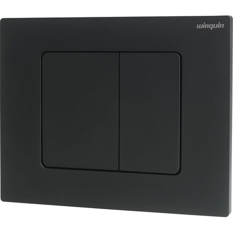 Wirquin – Plaque de commande WC suspendu 3/6L Square – Double chasse économique – Installation murale ou meuble – Compatible bâti-supports Lineo et Smart