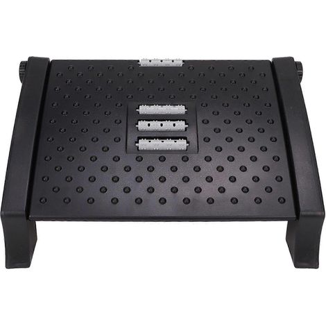 Repose-pieds ergonomique à 6 hauteurs réglables et fonction massage pour montage sous bureau – idéal pour le bureau et la maison (YMMR) (1/5)