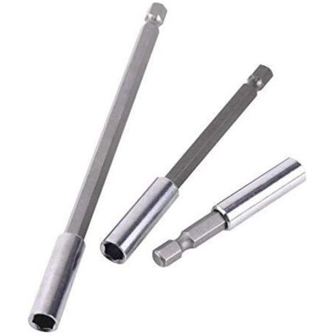 3pcs 1/4" 60/100/150mm Perceuse Électrique Tournevis Embout Hexagonal Titulaire de Bits Extension Bar Porte-Bit Foret Magnétique Outil de la Tige (1/4)