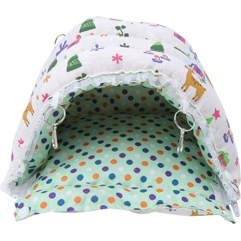 Hamac suspendu en coton blanc, nid douillet pour hamster, écureuil, chinchilla, lapin, hérisson, idéal pour Noël. Convient également aux écureuils volants, écureuils, hérissons et autres animaux domes (1/5)