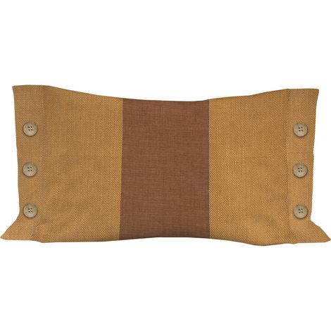 Coussin en coton 32x50 cm NATALIA ocre, par Soleil d'ocre