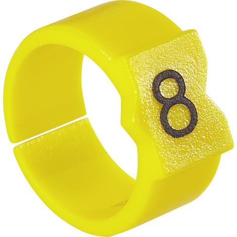 TE Connectivity STD12Y-0 Kennzeichnungsclip Aufdruck 0 Außendurchmesser-Bereich 4.50 bis 6 mm 9-1768
