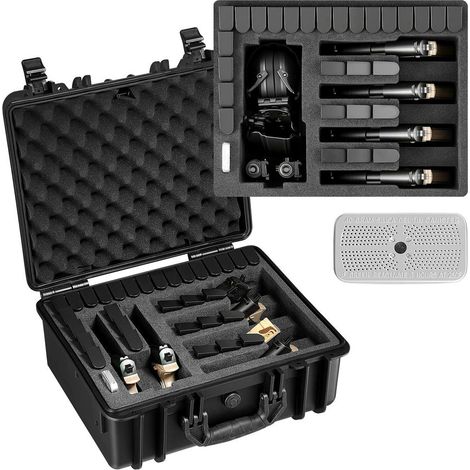 Mallette Rigide pour Pistolet Valise Étanche IP67 Mousse XPE pour 6 Pistolets et 31 Chargeurs 18.7x12.5x7.5 in (1/5)