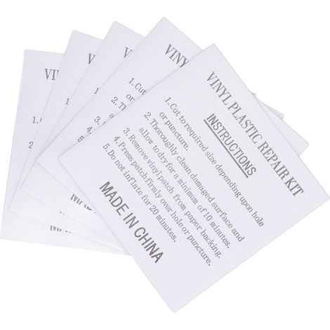 Lot de 50 patchs de réparation transparents et auto-adhésifs pour piscine, jouets gonflables et lits gonflables (PVC/nylon). (1/5)