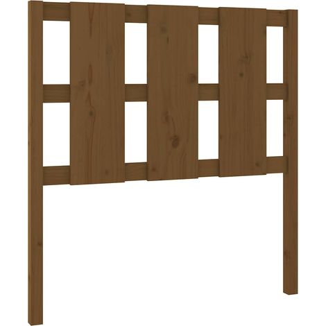 Maison Exclusive - Cabecero de cama madera maciza pino marrón mie (1/5)